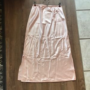 Silky soft pink skirt